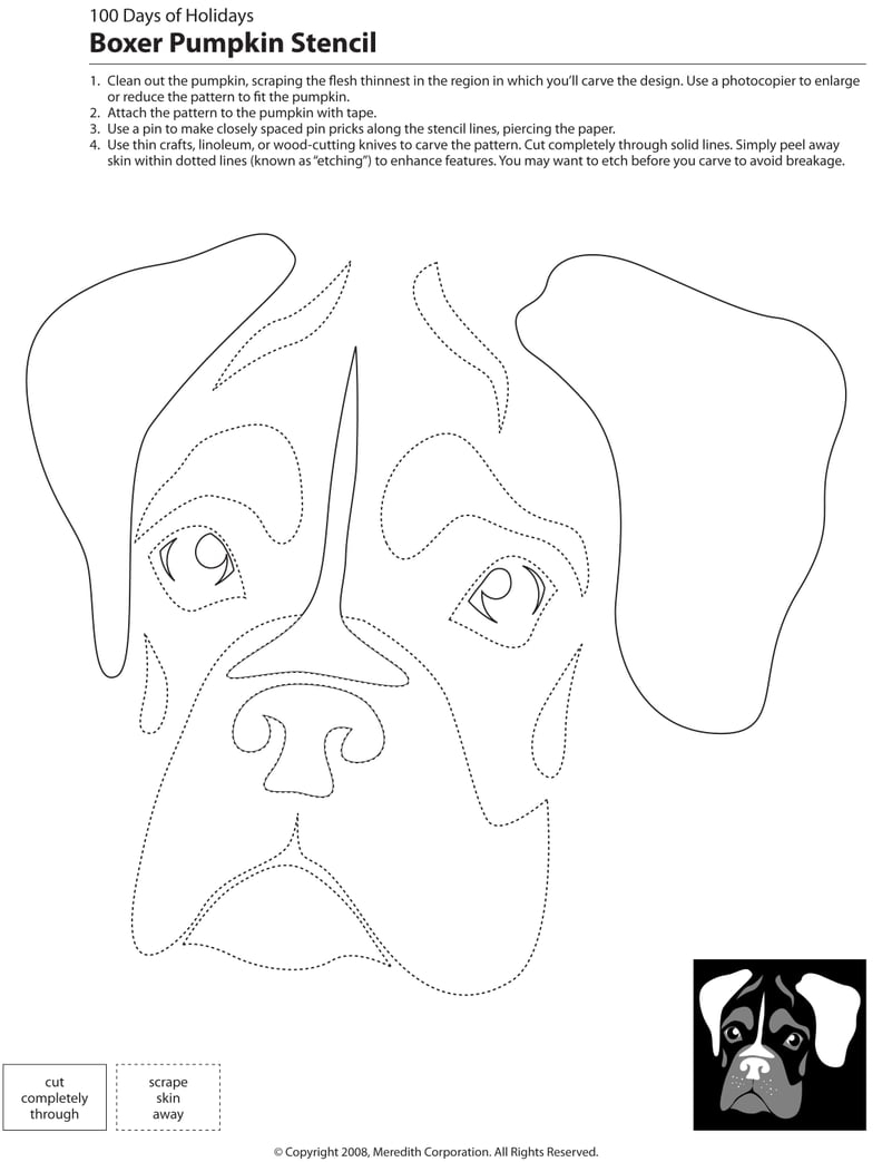 Downloadable Dog Breed Pumpkin Stencils PS Pets