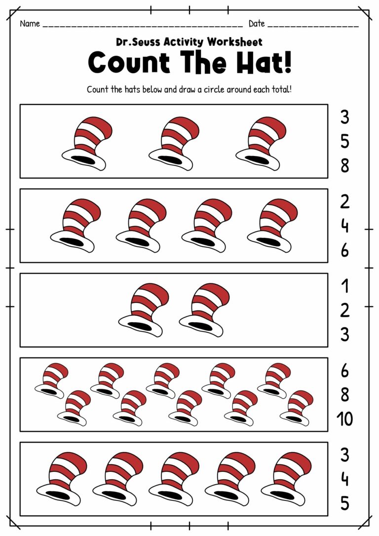 Dr Seuss Worksheets For Preschool Made By Teachers