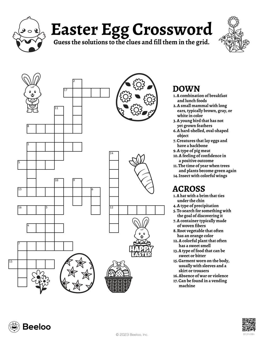 Easter Egg Crossword Beeloo Printable Crafts And Activities For Kids Easter Egg Crossword Beeloo Printable Crafts And Activities For Kids