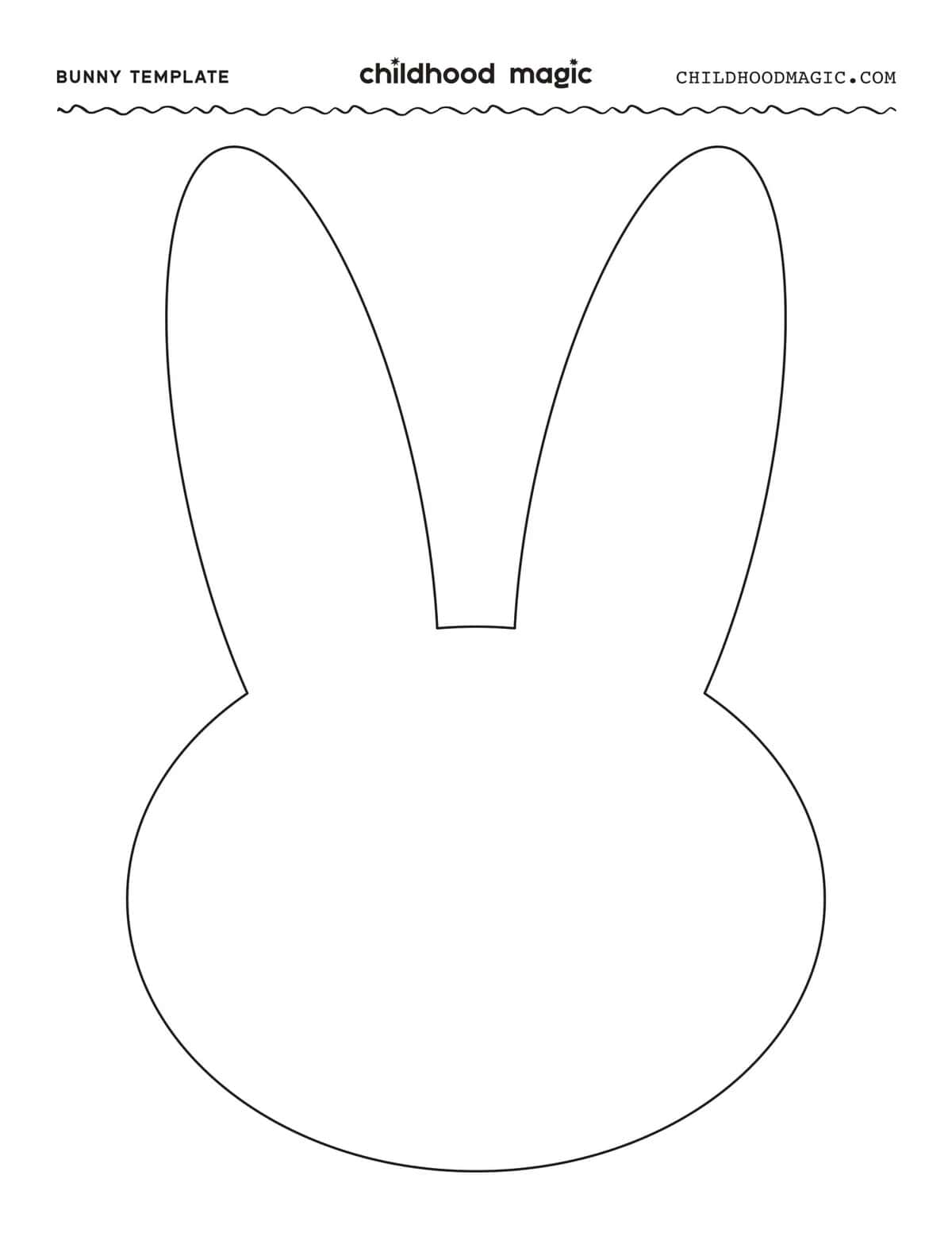 Easter Rabbit Template Free Printable Childhood Magic Easter Rabbit Template Free Printable Childhood Magic