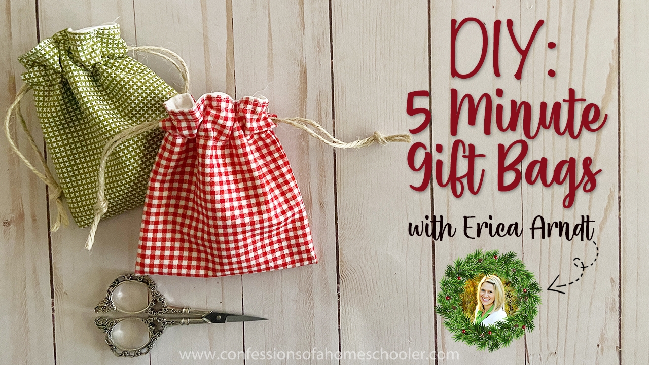 Easy 5 Minute DIY Drawstring Gift Bag Tutorial Confessions Of A Homeschooler Easy 5 Minute DIY Drawstring Gift Bag Tutorial Confessions Of A Homeschooler