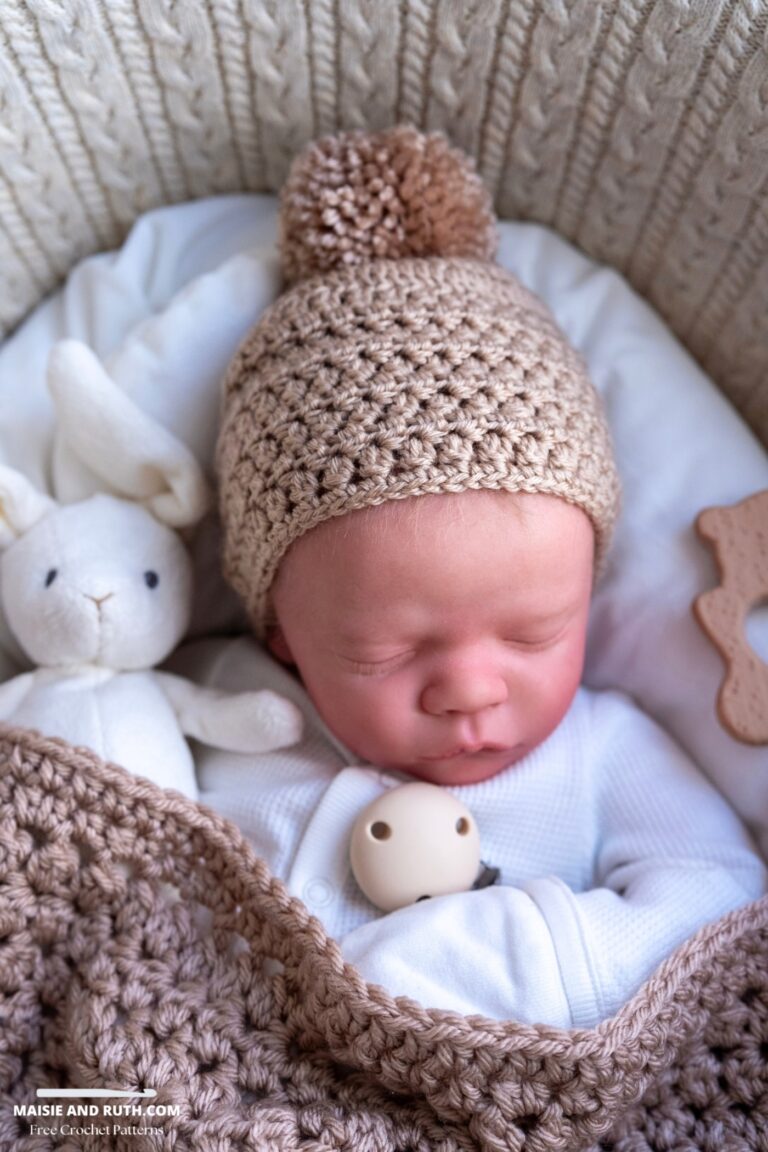 Easy Crochet Baby Hat A Free Pattern Maisie And Ruth