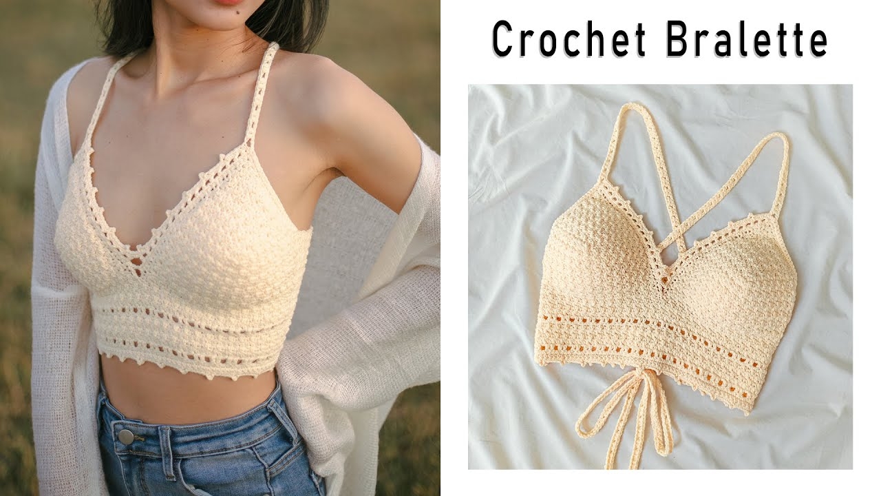 Easy Crochet Bralette Tutorial Crochet Crop Top Chenda DIY YouTube Easy Crochet Bralette Tutorial Crochet Crop Top Chenda DIY YouTube