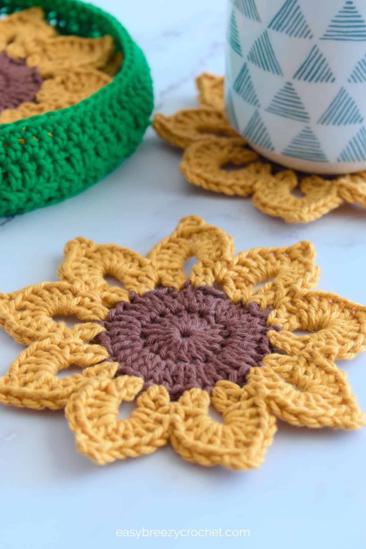 flower coaster crochet pattern flower coaster crochet pattern
