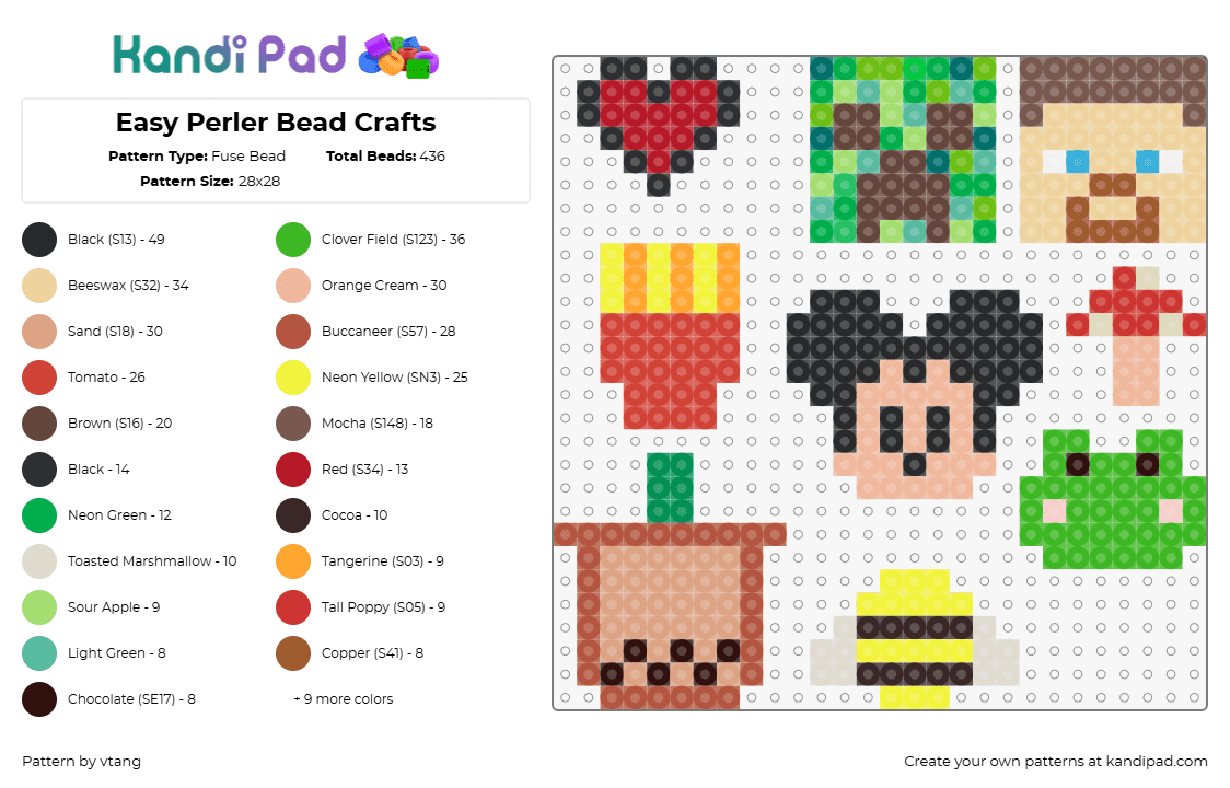 Easy Perler Bead Crafts Kandi Pad Kandi Patterns Fuse Bead Patterns Pony Bead Patterns