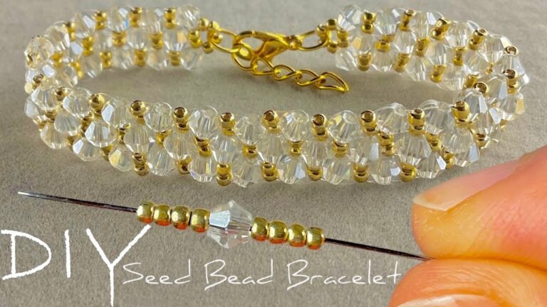 Easy Seed Bead Bracelet Tutorial For Beginners How To Make Bracelets With Beads And Crystals YouTube