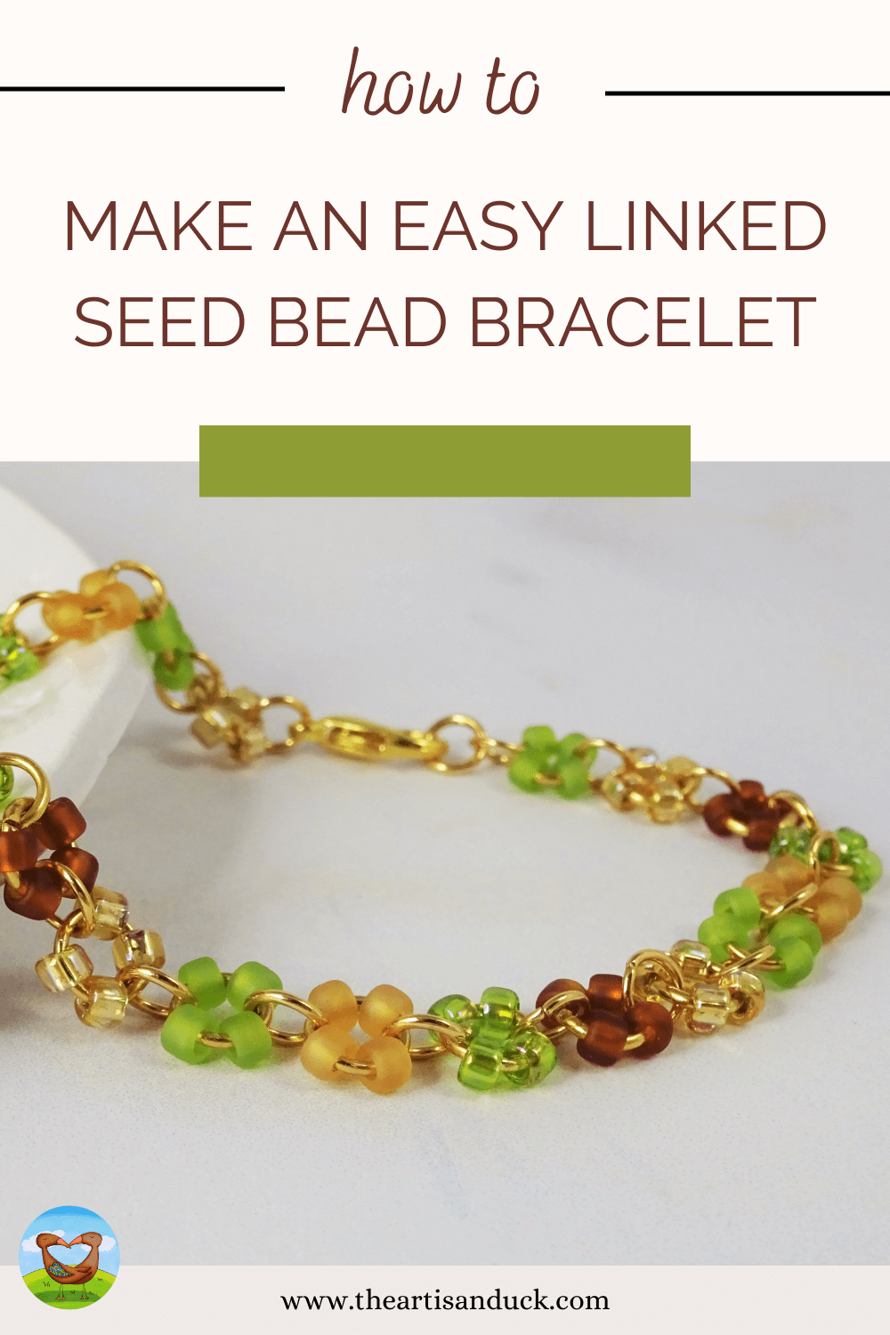Easy Seed Bead Linked Bracelet A Beginner Friendly Tutorial The Artisan Duck Easy Seed Bead Linked Bracelet A Beginner Friendly Tutorial The Artisan Duck