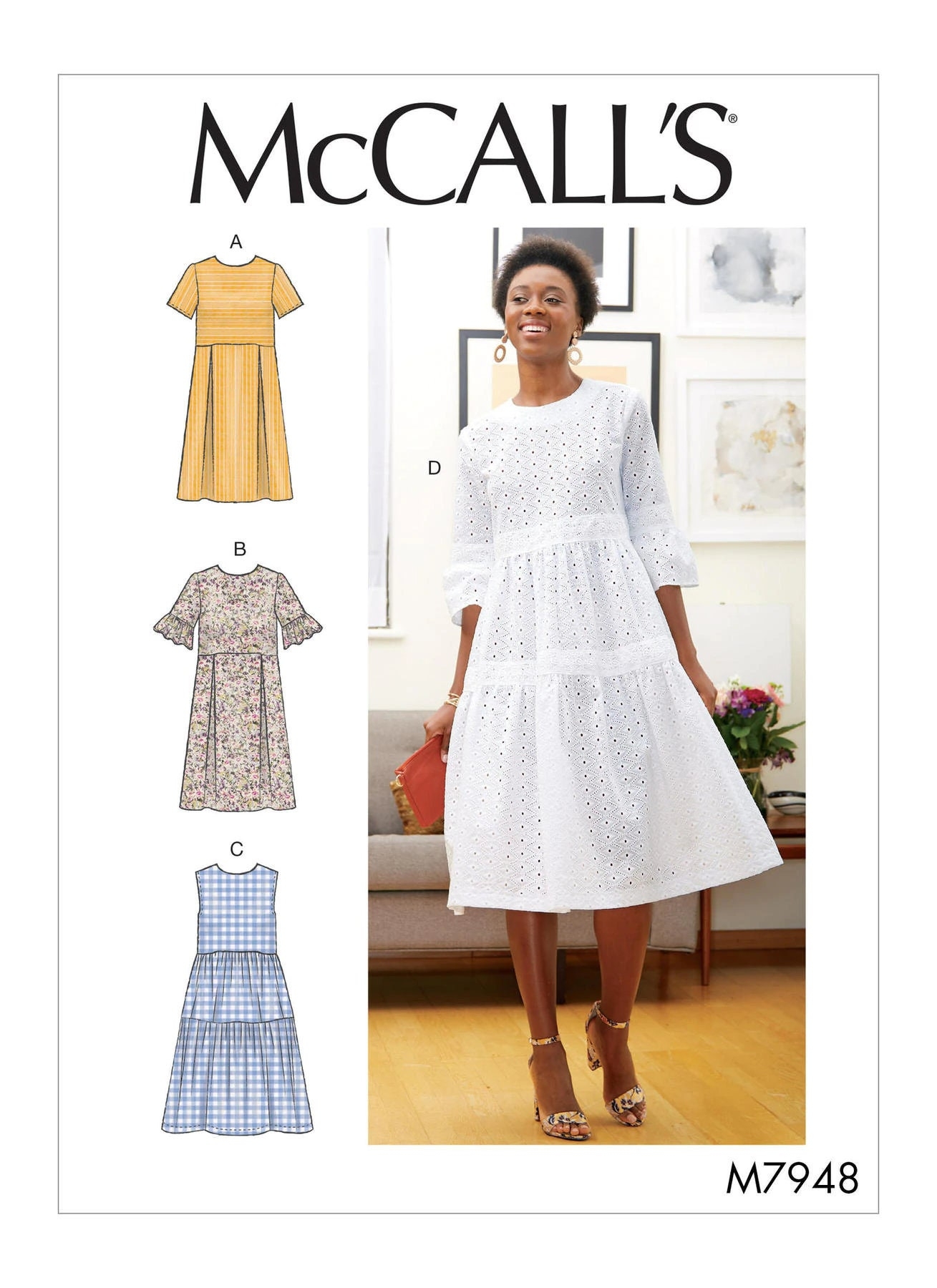 Easy Sewing Pattern For Womens Dress Tiered Dress Pattern Summer Dress Linen Dress Size 6 14 And 14 22 Mccall s 7948 Uncut And FF Etsy Easy Sewing Pattern For Womens Dress Tiered Dress Pattern Summer Dress Linen Dress Size 6 14 And 14 22 Mccall s 7948 Uncut And FF Etsy