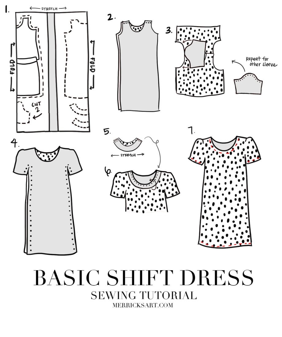 Easy Shift Dress Pattern Sewing Tutorial Merrick s Art Easy Shift Dress Pattern Sewing Tutorial Merrick s Art