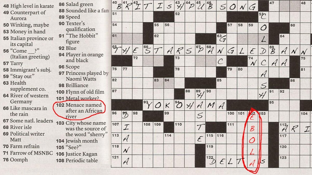 Ebola Invades The New York Times Sunday Crossword KPBS Public Media Ebola Invades The New York Times Sunday Crossword KPBS Public Media