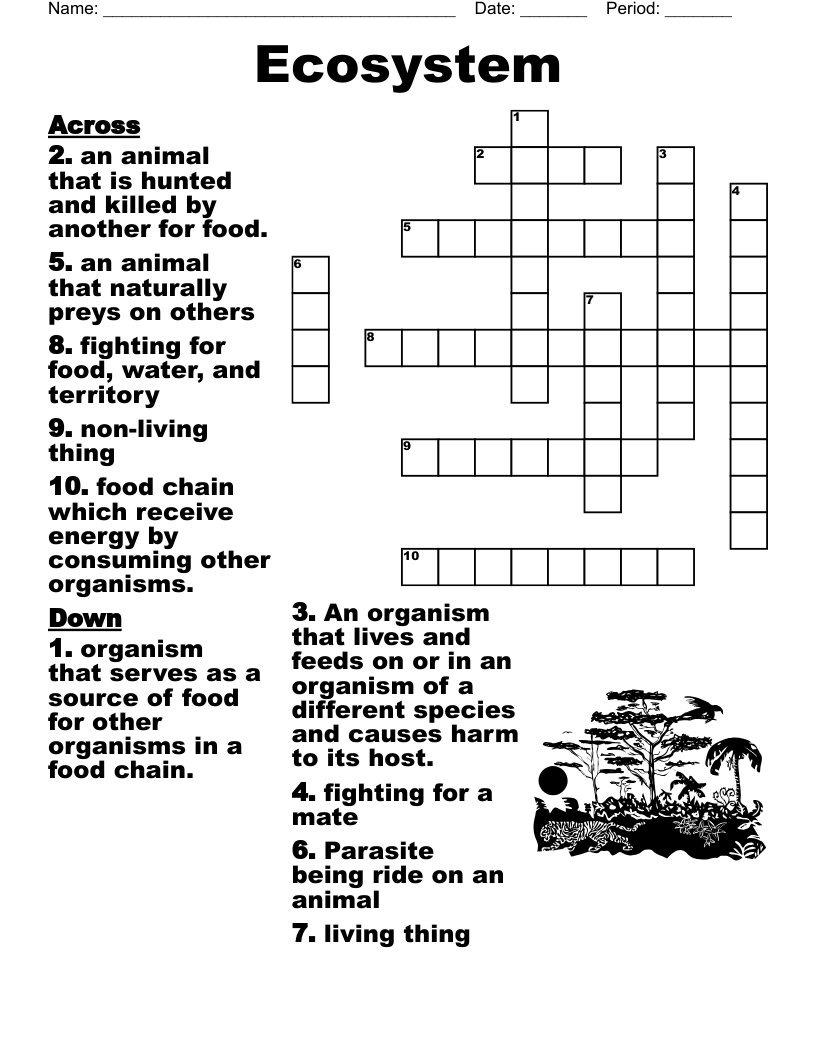 Ecology Crossword Puzzle WordMint Ecology Crossword Puzzle WordMint