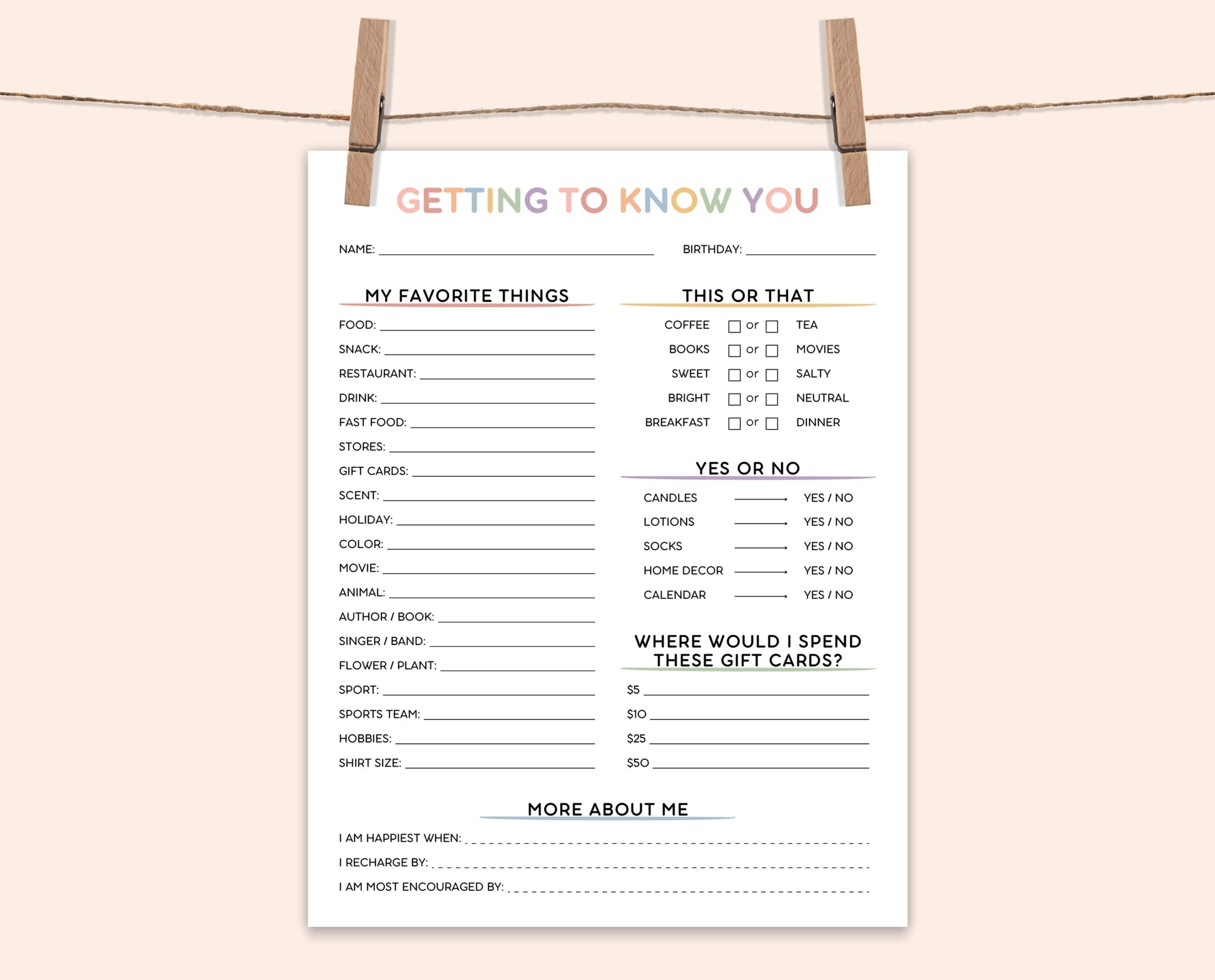 Editable Get To Know You Printable Employee Survey PDF Etsy Editable Get To Know You Printable Employee Survey PDF Etsy