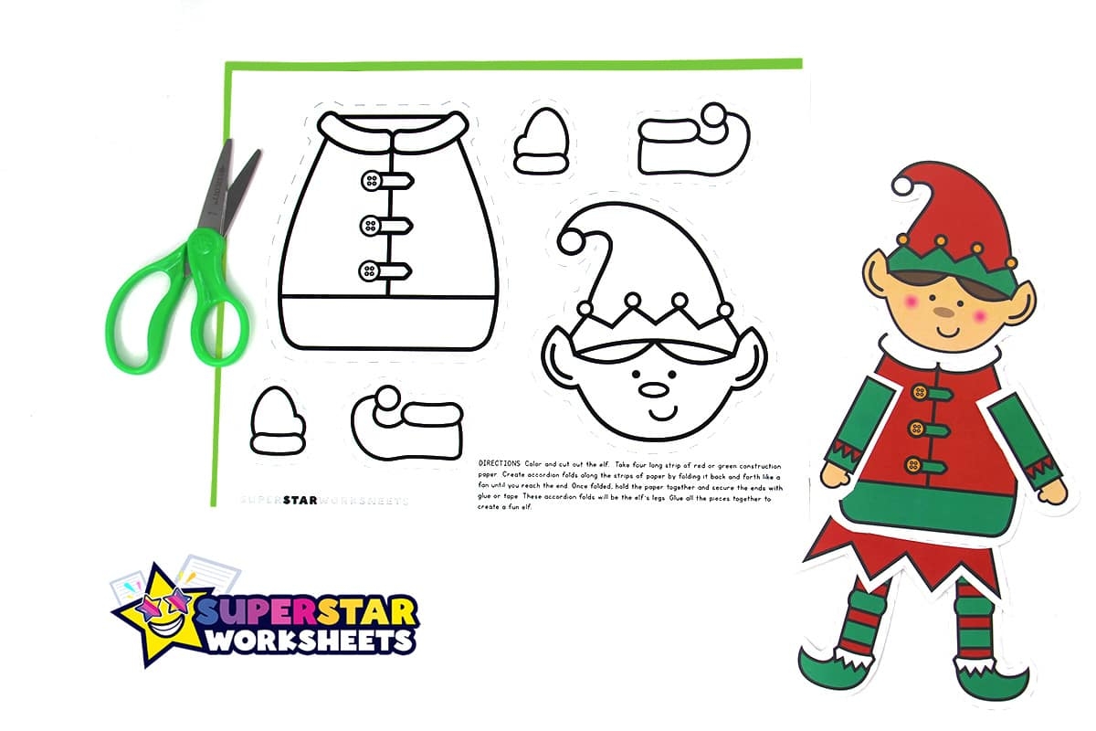 Elf Template Superstar Worksheets Elf Template Superstar Worksheets