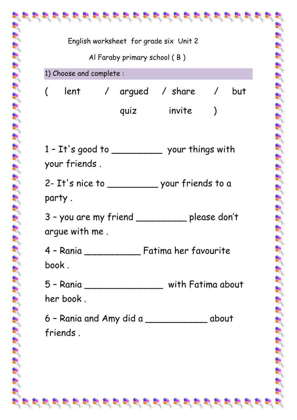 English Worksheet Grade 6 Worksheet Live Worksheets Worksheets Library English Worksheet Grade 6 Worksheet Live Worksheets Worksheets Library