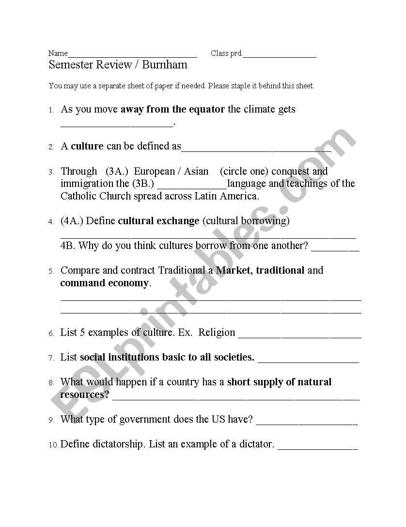 6th grade social studies worksheets 6th grade social studies worksheets