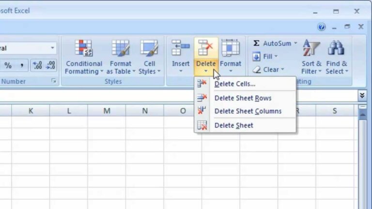 Excel 2007 Deleting A Worksheet YouTube