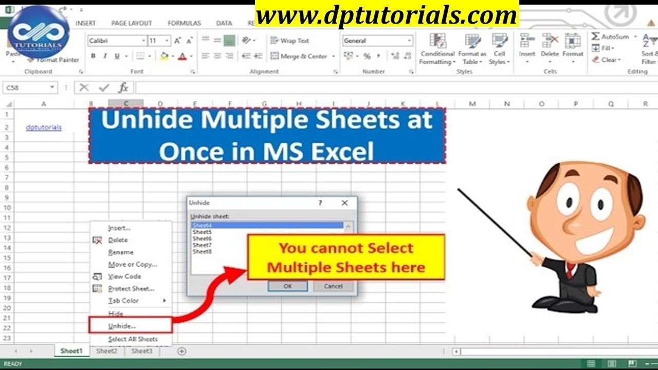 Excel Tricks How To Unhide Multiple Sheets In Excel Quickly MS Excel Dptutorials YouTube Excel Tricks How To Unhide Multiple Sheets In Excel Quickly MS Excel Dptutorials YouTube