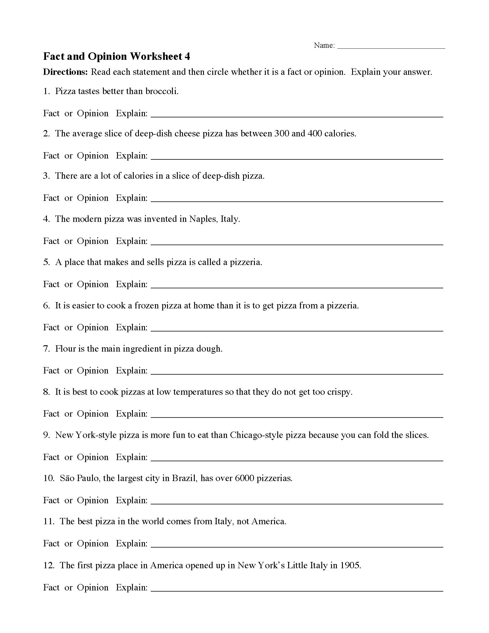 Fact And Opinion Worksheets Reading Comprehension Fact And Opinion Worksheets Reading Comprehension