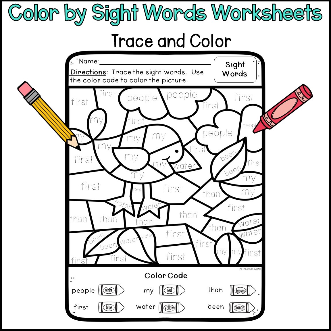 Fall Color By Sight Words For 1st Grade The Traveling Educator Fall Color By Sight Words For 1st Grade The Traveling Educator