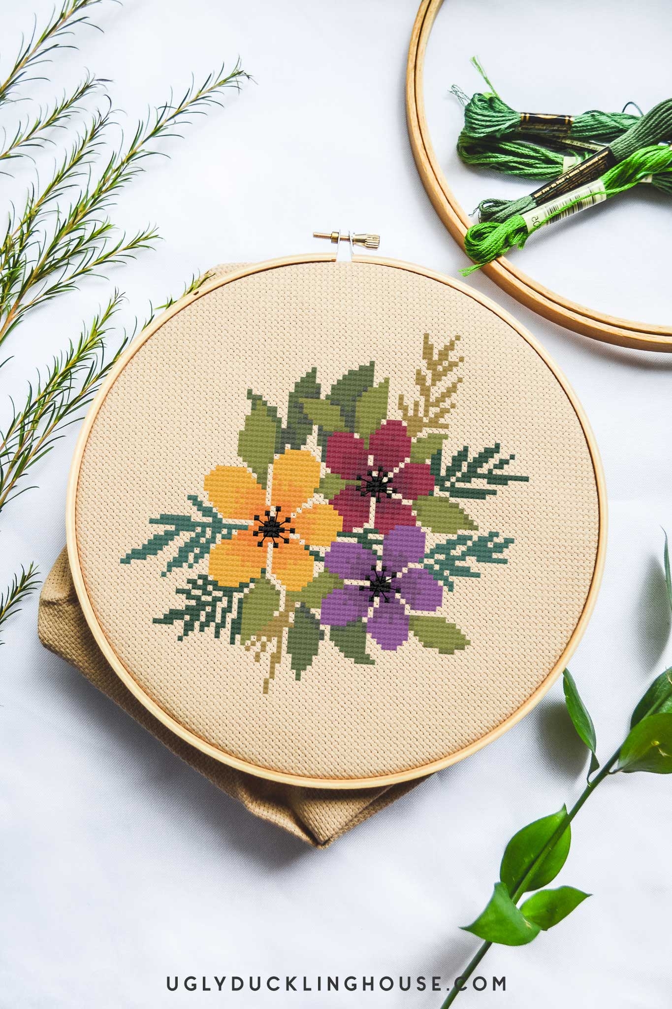 Fall Flowers Free Cross Stitch Pattern Ugly Duckling House Fall Flowers Free Cross Stitch Pattern Ugly Duckling House