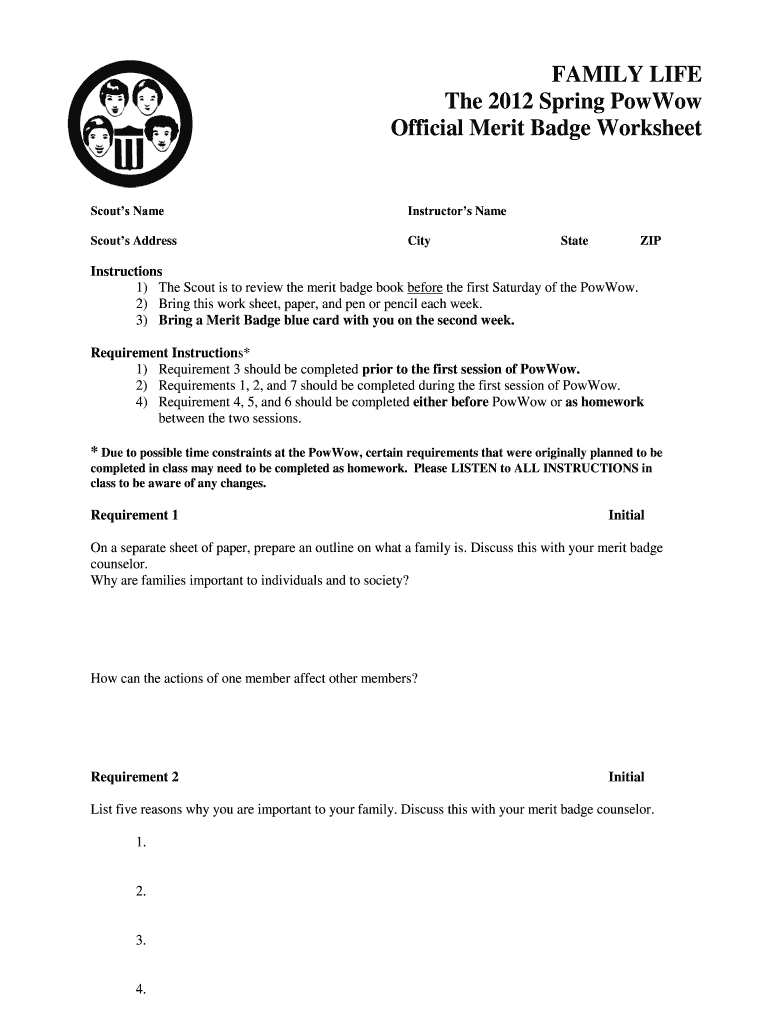 Family Life Merit Badge Worksheet Fill Out Sign Online DocHub Worksheets Library Family Life Merit Badge Worksheet Fill Out Sign Online DocHub Worksheets Library