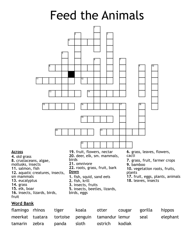 bird that feeds on insects crossword bird that feeds on insects crossword