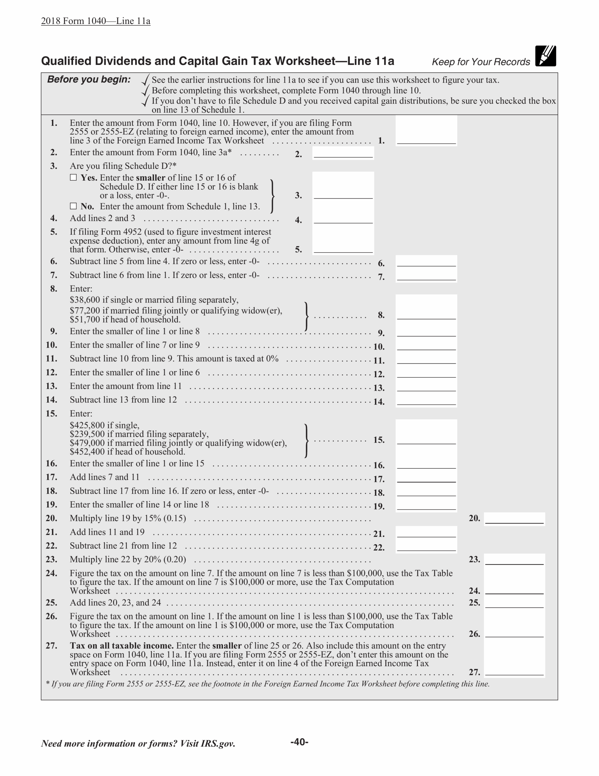 Fill Out Your Capital Gains Worksheet PDF Guru Fill Out Your Capital Gains Worksheet PDF Guru