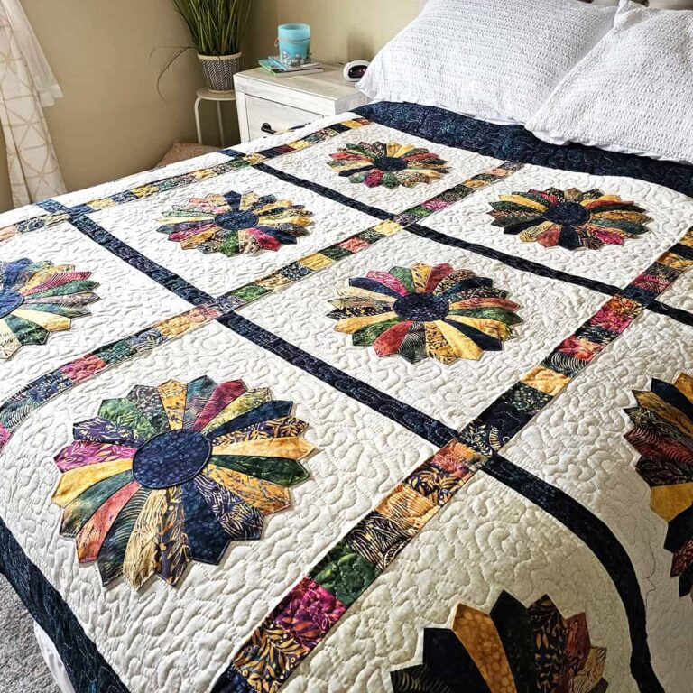 Flowing Meadow Dresden Quilt Freemotion By The River