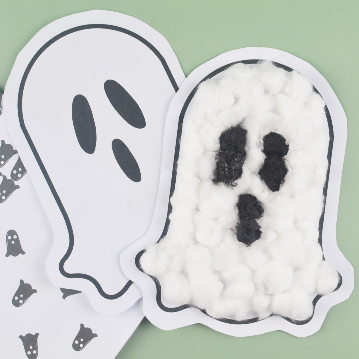Fluffy Ghost Craft For Kids FREE Ghost Template Play Party Plan Fluffy Ghost Craft For Kids FREE Ghost Template Play Party Plan