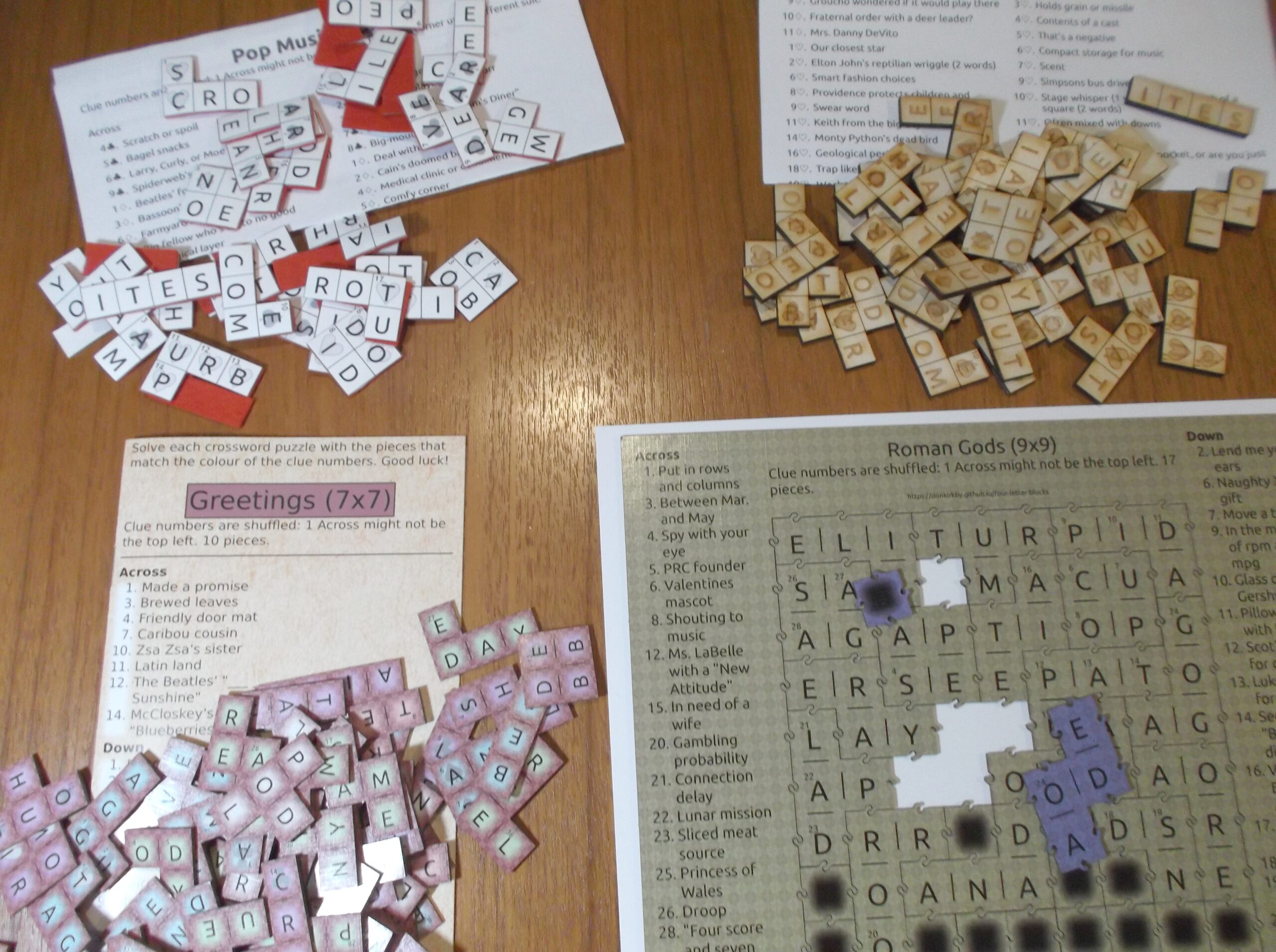 Four Letter Blocks Crossword Puzzles To Assemble Four Letter Blocks Crossword Puzzles To Assemble