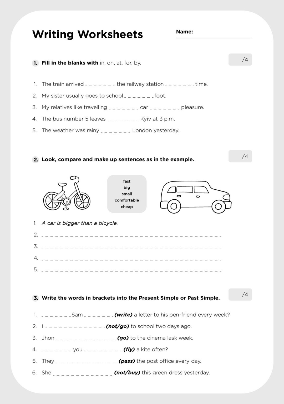 4th grade writing worksheets 4th grade writing worksheets