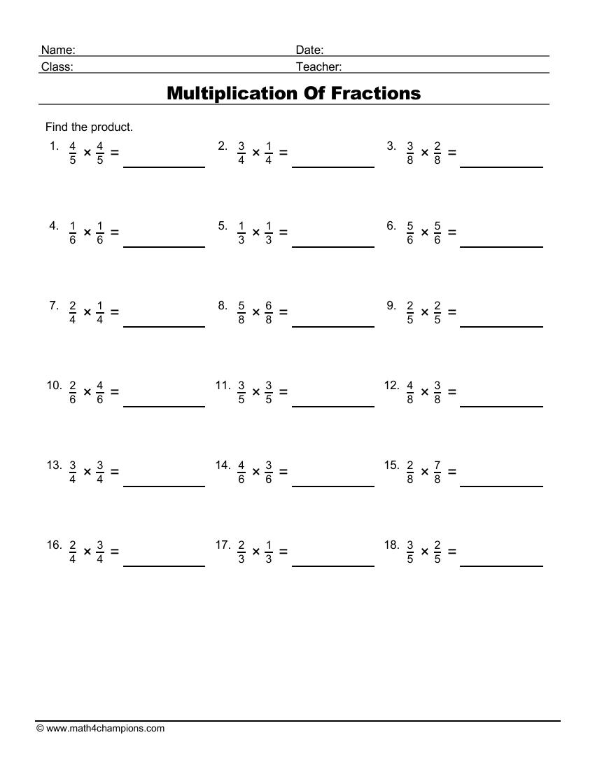 multiplying fractions by fractions worksheet multiplying fractions by fractions worksheet