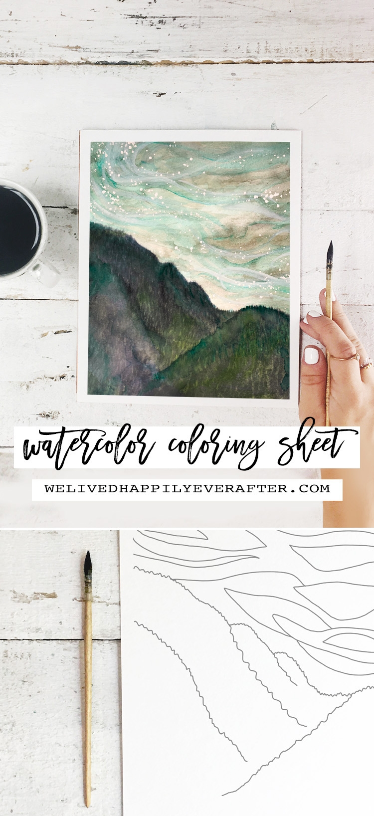 Free Adult Coloring Sheet Outline Practice Sheets For Watercolors Jungle Forest Rolling Hills We Lived Happily Ever After Free Adult Coloring Sheet Outline Practice Sheets For Watercolors Jungle Forest Rolling Hills We Lived Happily Ever After