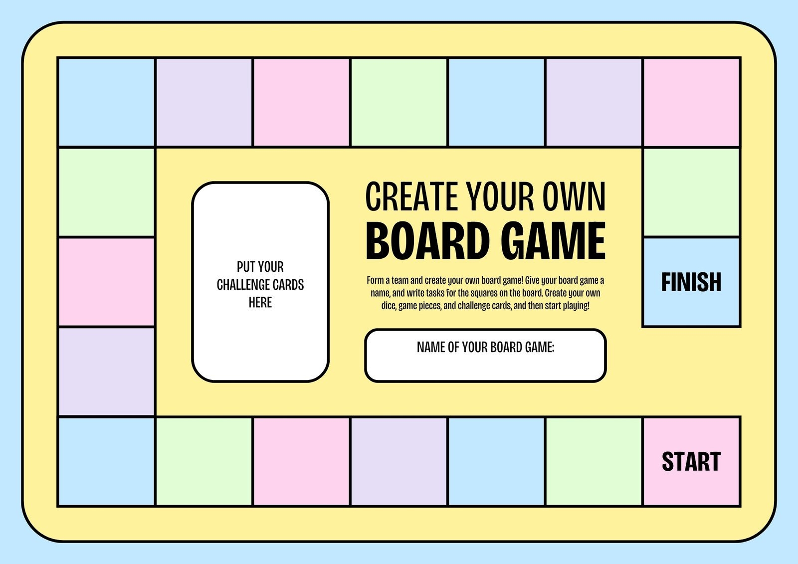 Free And Customizable Board Game Templates Canva Free And Customizable Board Game Templates Canva