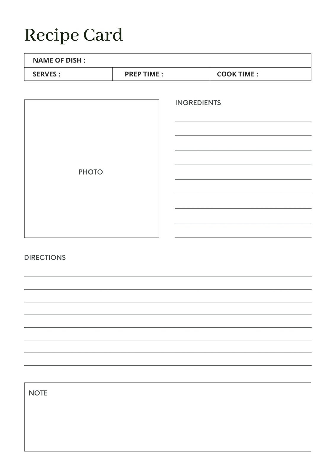 free printable recipe templates free printable recipe templates