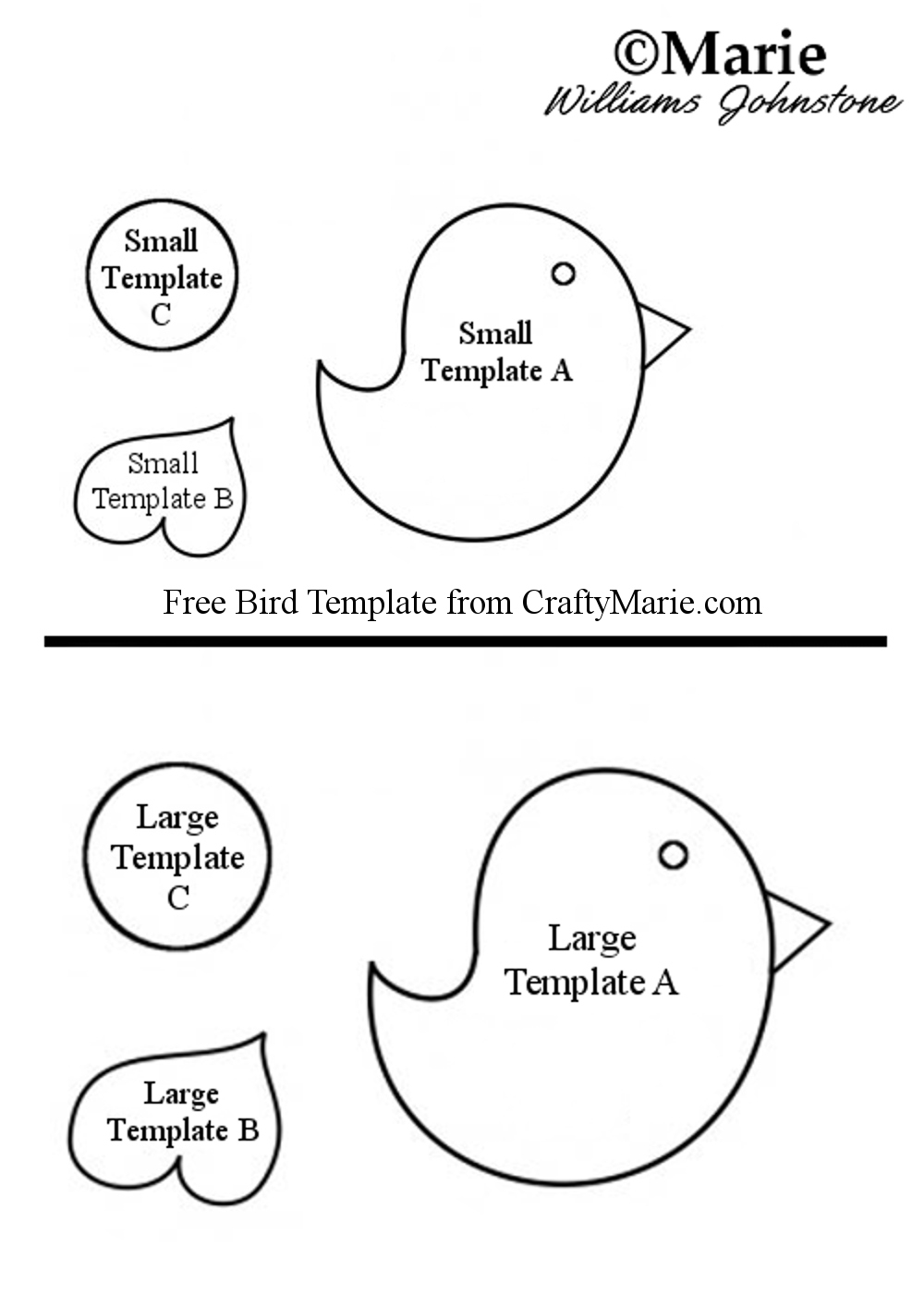 Free Bird Template For Sewing And Crafts Free Bird Template For Sewing And Crafts