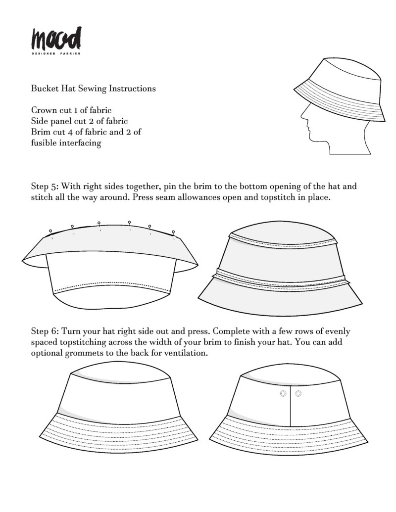 Free Bucket Hat Sewing Pattern In 8 Sizes Mood Sewciety Free Bucket Hat Sewing Pattern In 8 Sizes Mood Sewciety