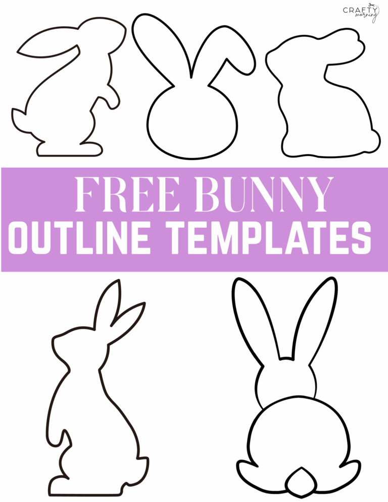 Free Bunny Outlines Printable Templates Crafty Morning