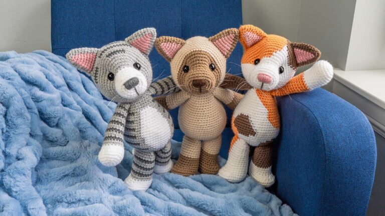 Free Cat Crochet Pattern Calico Tabby Siamese