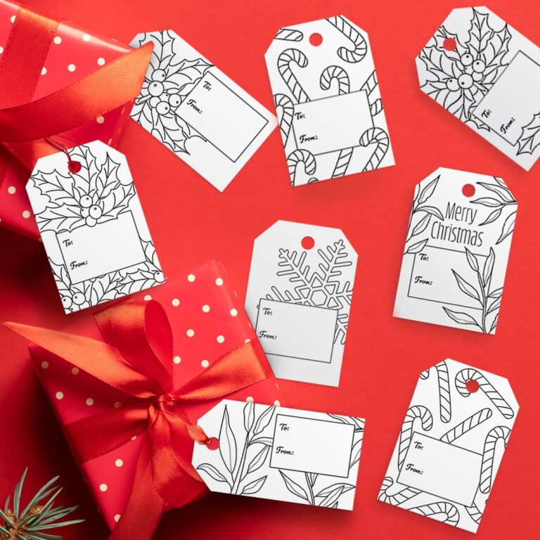 Free Christmas Gift Tags Sarah Renae Clark Coloring Book Artist And Designer