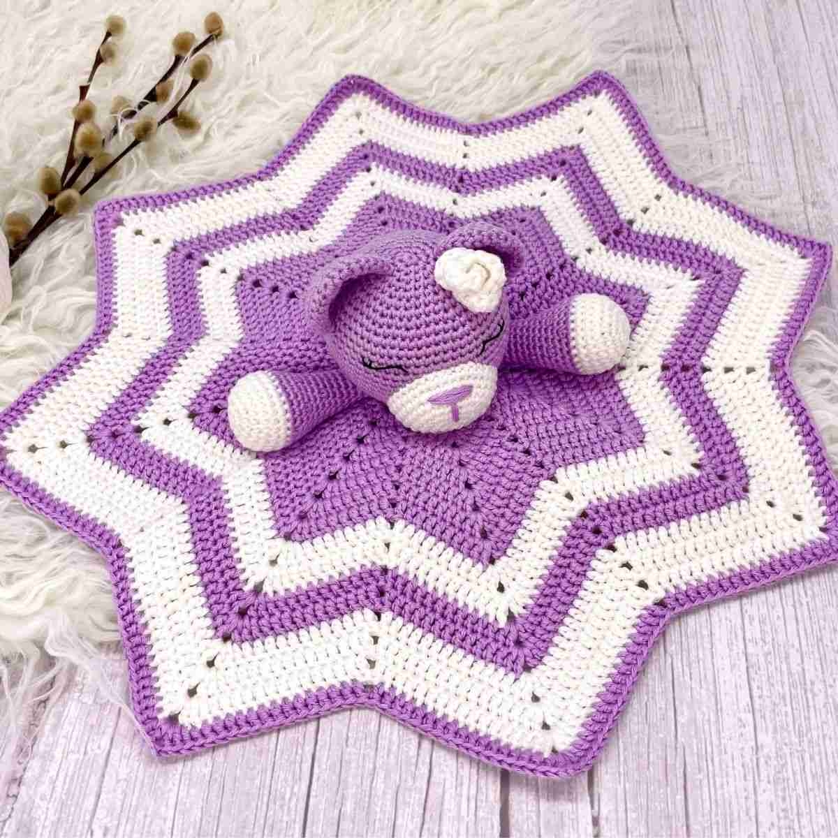 Free Crochet Bear Lovey Pattern 8 Point Star Blanket Cuddly Stitches Craft Free Crochet Bear Lovey Pattern 8 Point Star Blanket Cuddly Stitches Craft