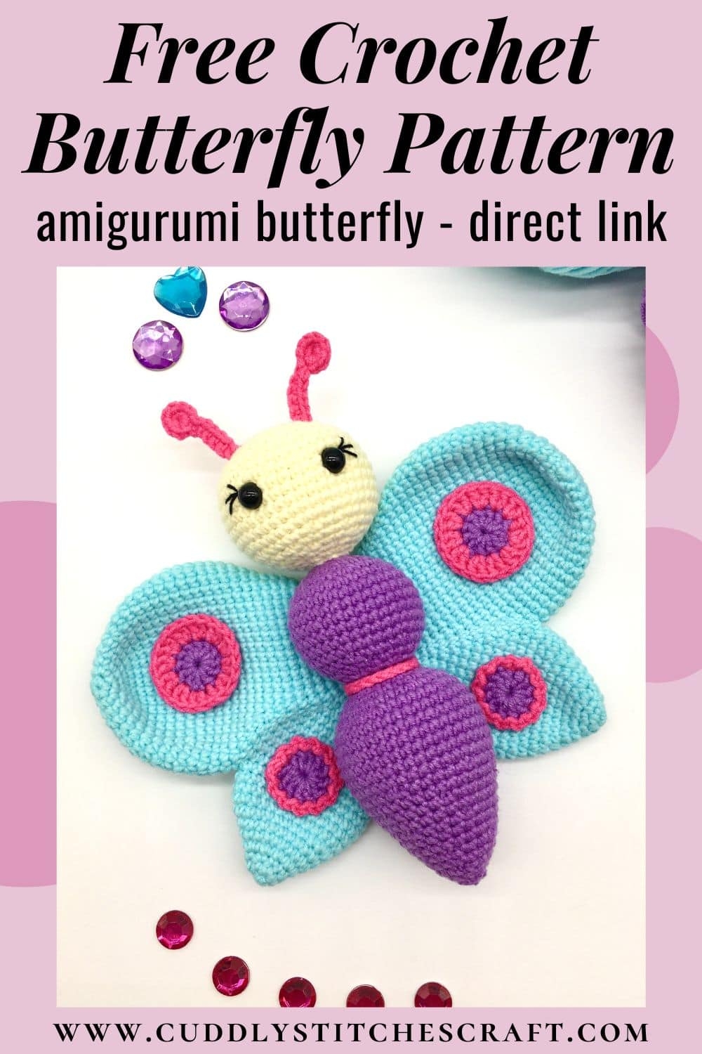 Free Crochet Butterfly Pattern Cuddly Stitches Craft