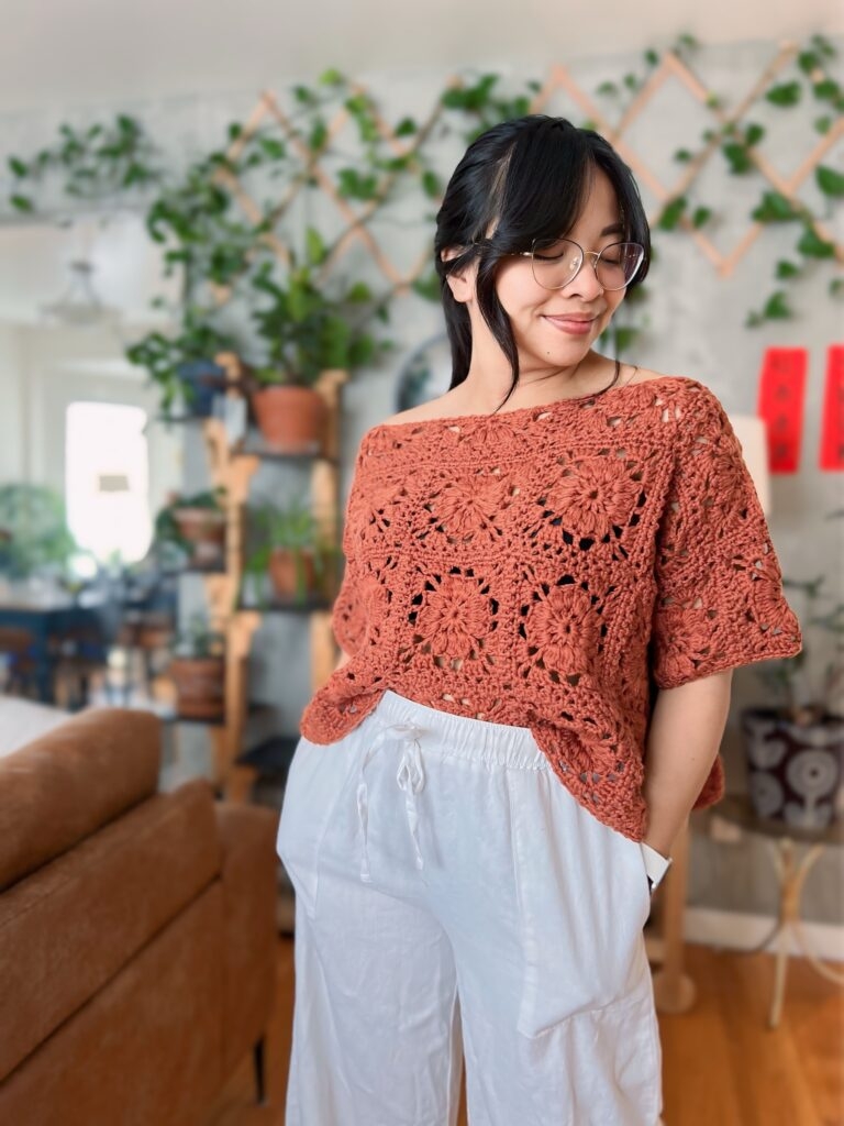 Free Crochet Granny Square Top Pattern KKAME Designs Free Crochet Granny Square Top Pattern KKAME Designs