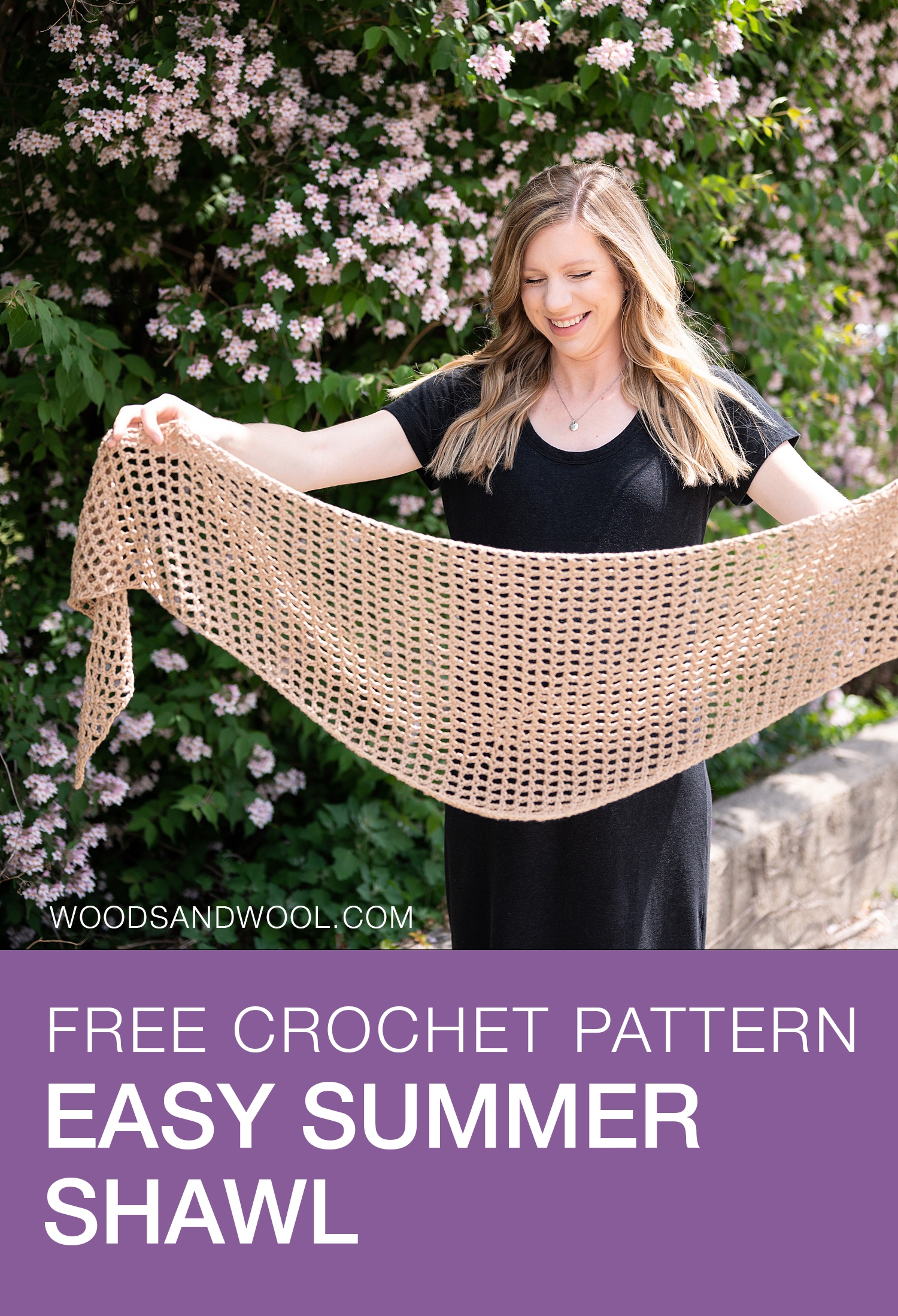 Free Crochet Pattern Easy Summer Shawl Woods And Wool Free Crochet Pattern Easy Summer Shawl Woods And Wool