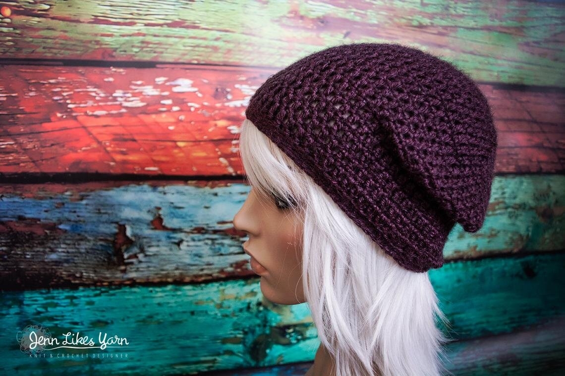 Free Crochet Pattern Really Easy Slouchy Beanie Jenn Likes Yarn Free Crochet Pattern Really Easy Slouchy Beanie Jenn Likes Yarn