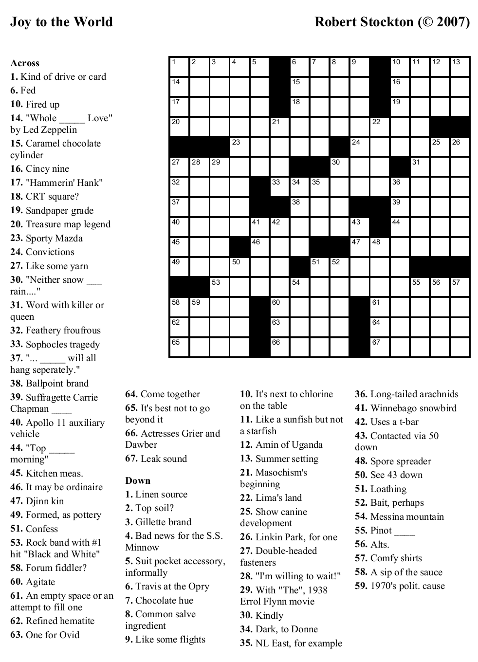 Free Crossword Puzzle 15 Joy To The World Beekeeper Crosswords Free Crossword Puzzle 15 Joy To The World Beekeeper Crosswords