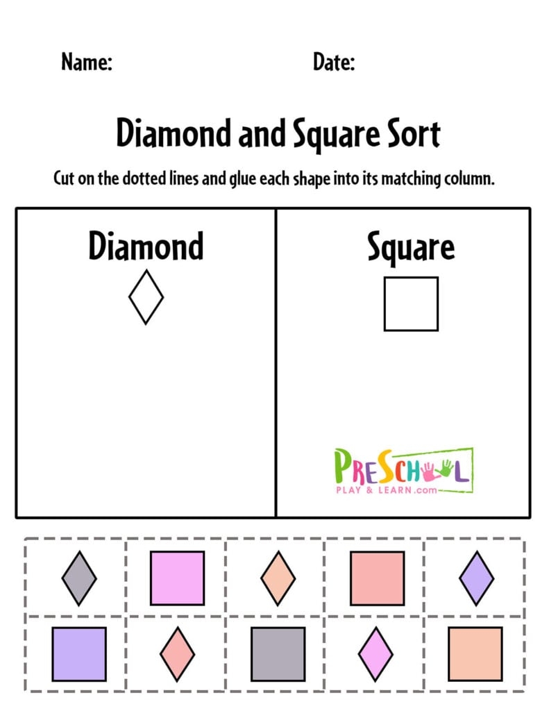 shape worksheets for preschoolers
