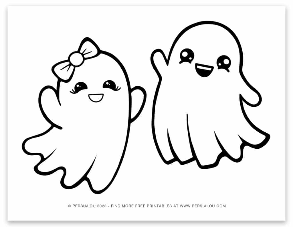 Free Cute Ghost Coloring Pages Free Cute Ghost Coloring Pages