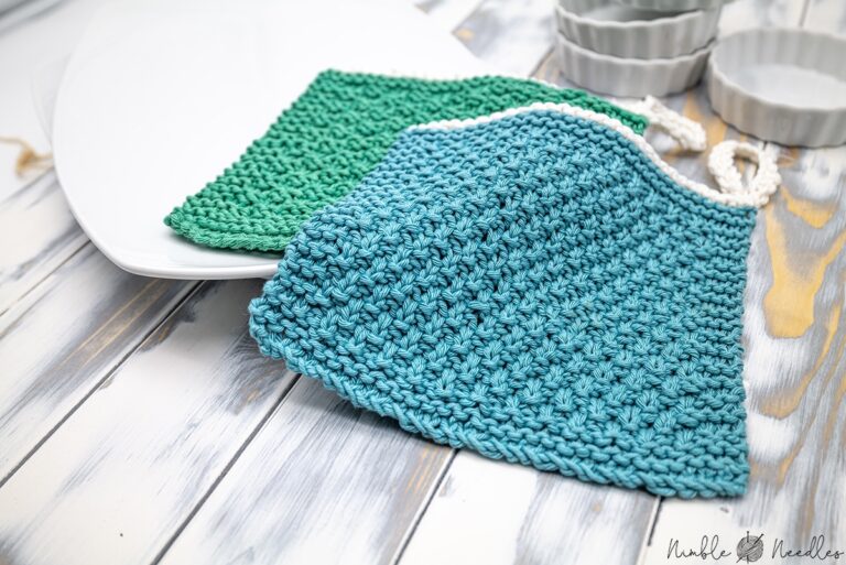 Free Easy Knitted Dishcloth Pattern For Beginners video Instruction 