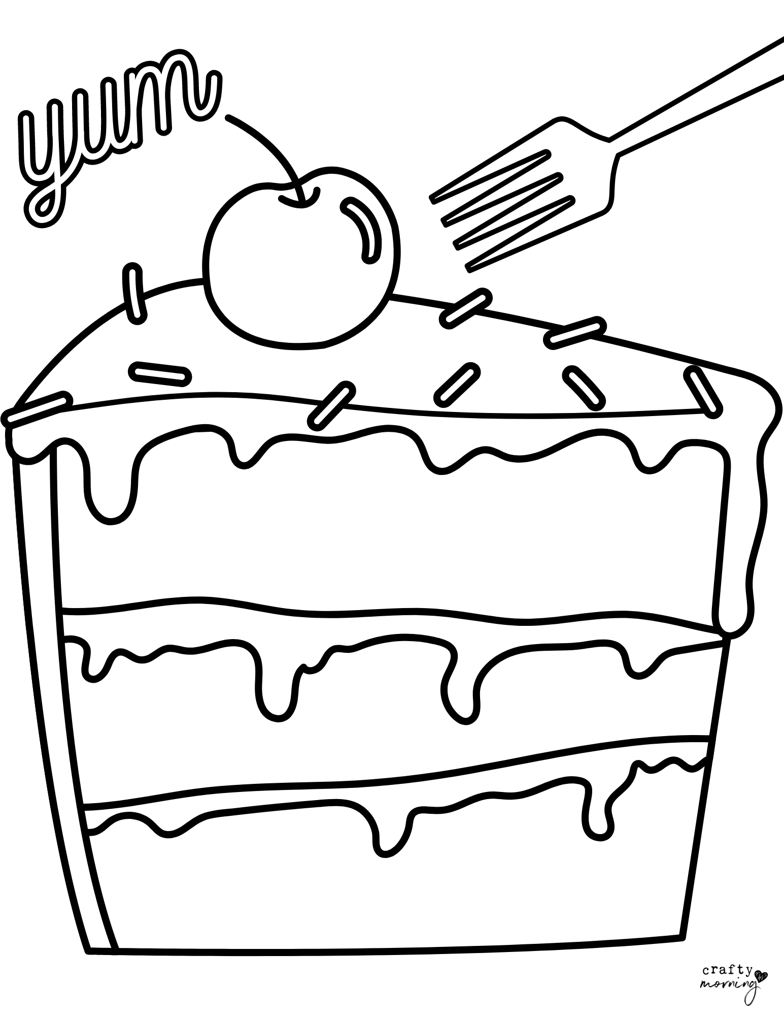 printable birthday cake template